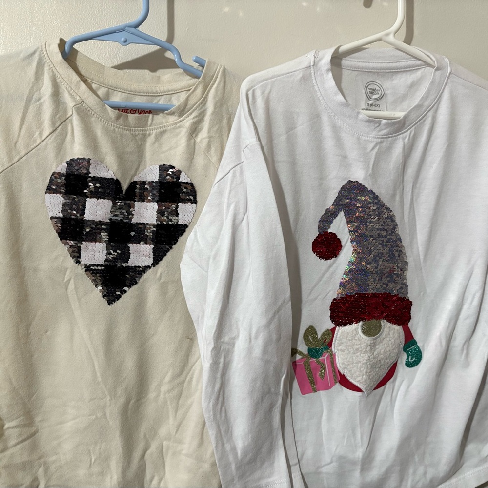 Christmas Sequin girl tops